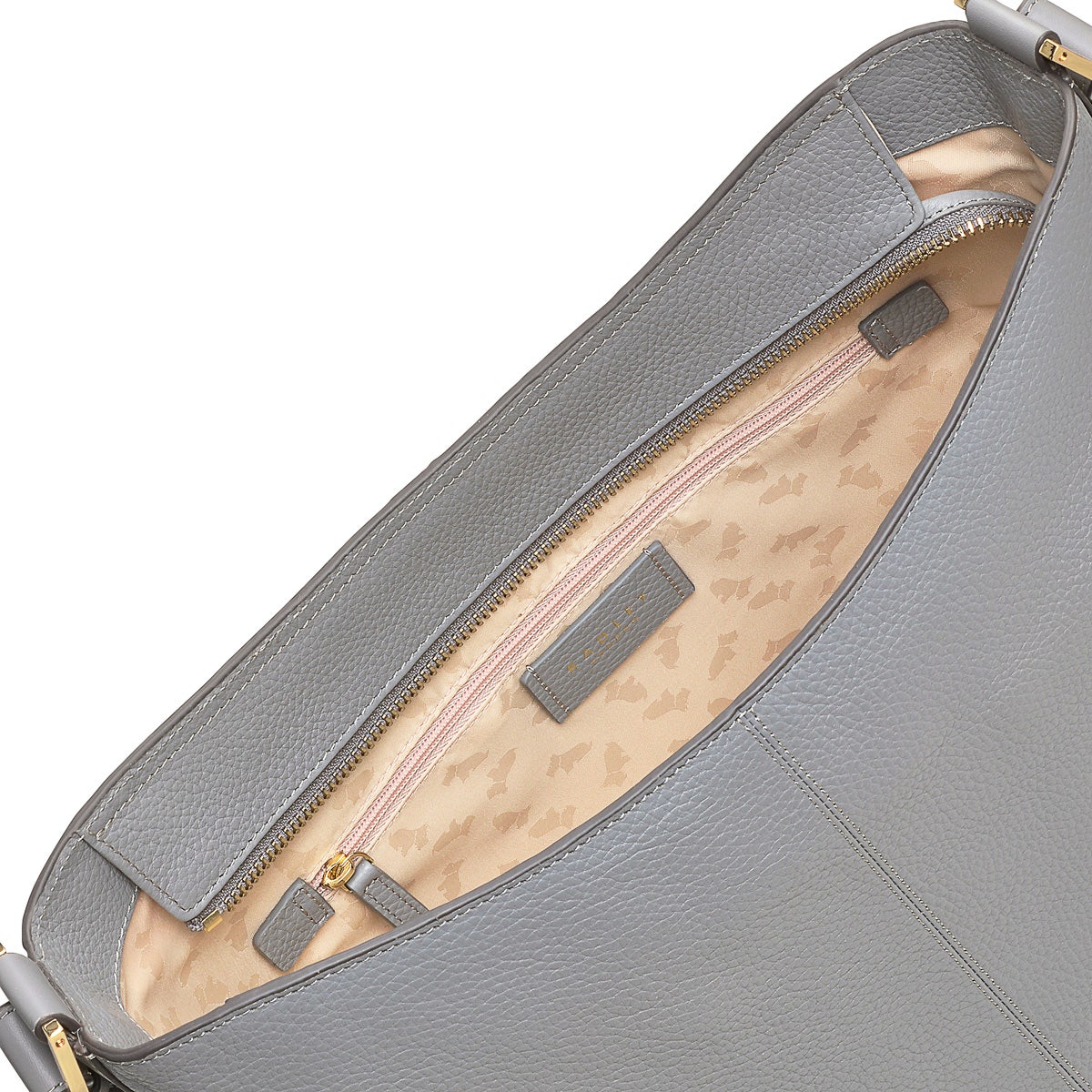 Southwark Lane Leather Large Ziptop Shoulder Bag in Cloud Burst - H9123093