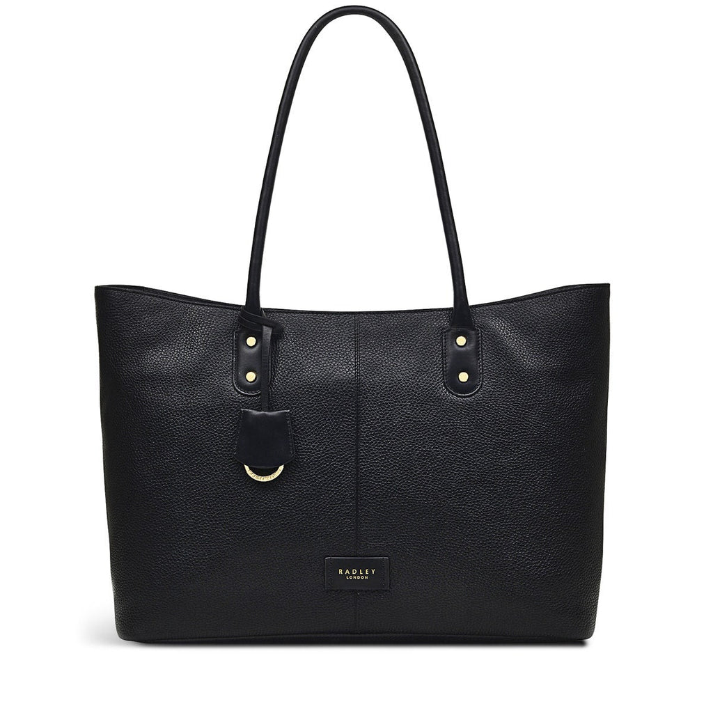 Southwark Lane Leather Large Ziptop Tote Bag in Black - H9125001