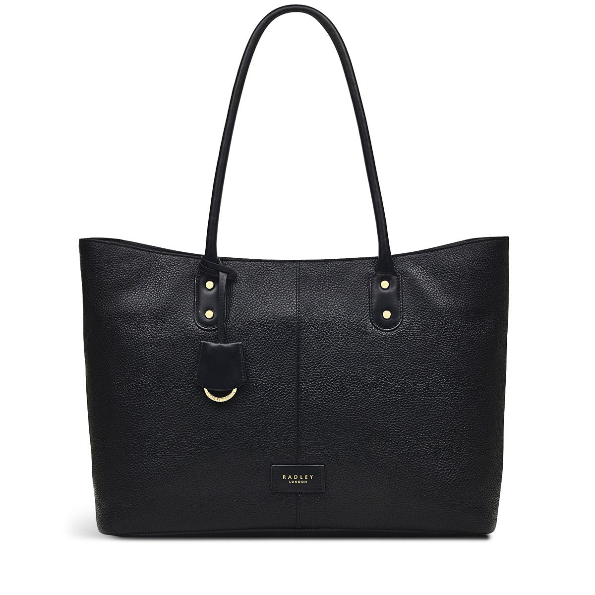 Southwark Lane Leather Large Ziptop Tote Bag in Black - H9125001