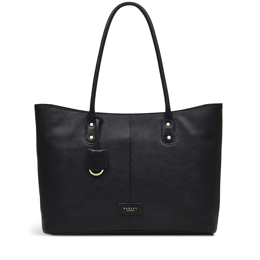 Southwark Lane Leather Large Ziptop Tote Bag in Black - H9125001