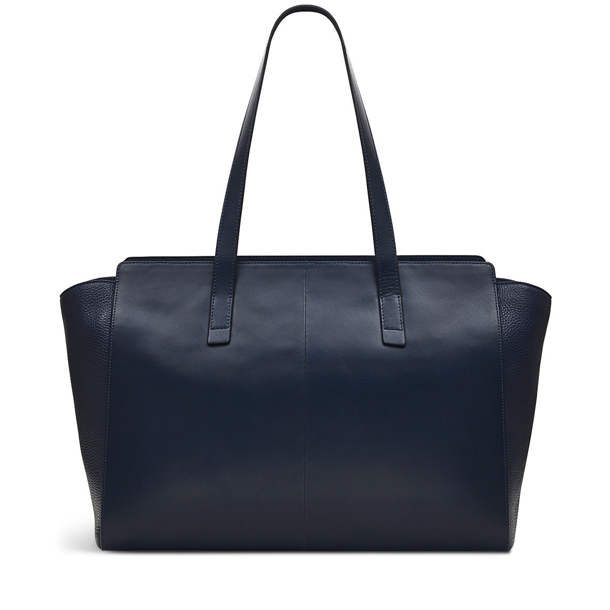 Marston Mews Leather Medium Ziptop Tote Bag in Ink - H9126401