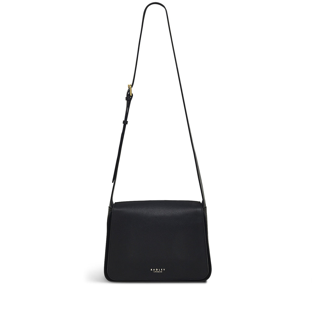 Westwell Lane Leather Medium Flapover Crossbody Bag in Black - H9284001