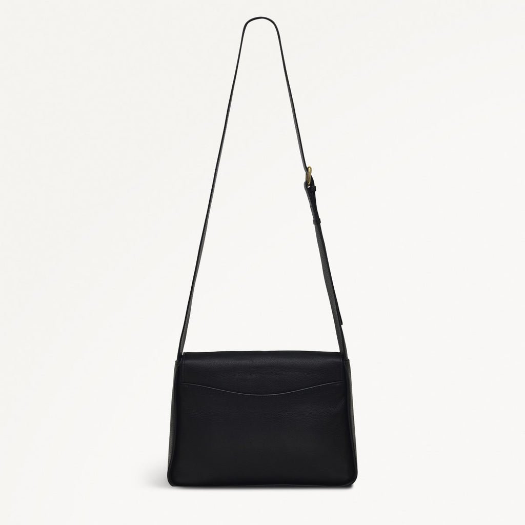 Westwell Lane Leather Large Flapover Crossbody Bag in Black - H9291001