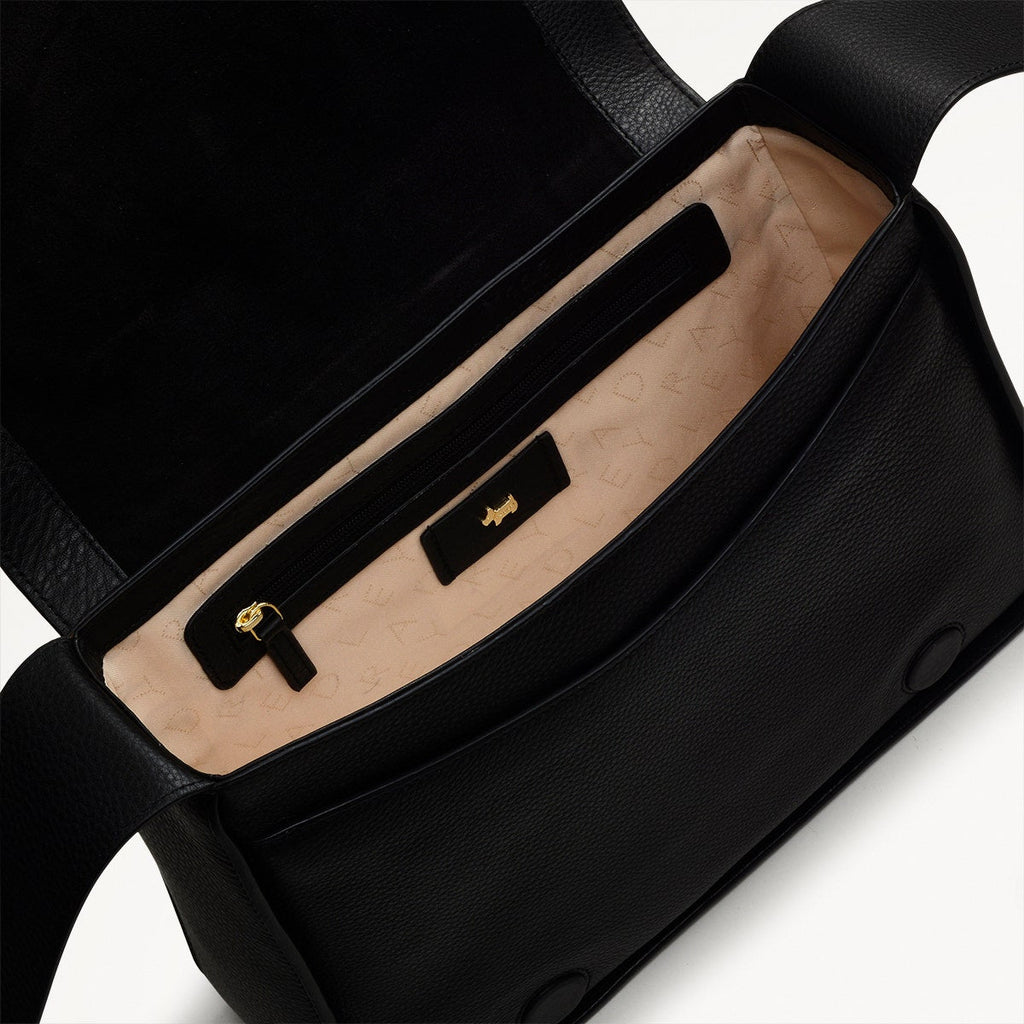 Westwell Lane Leather Large Flapover Crossbody Bag in Black - H9291001
