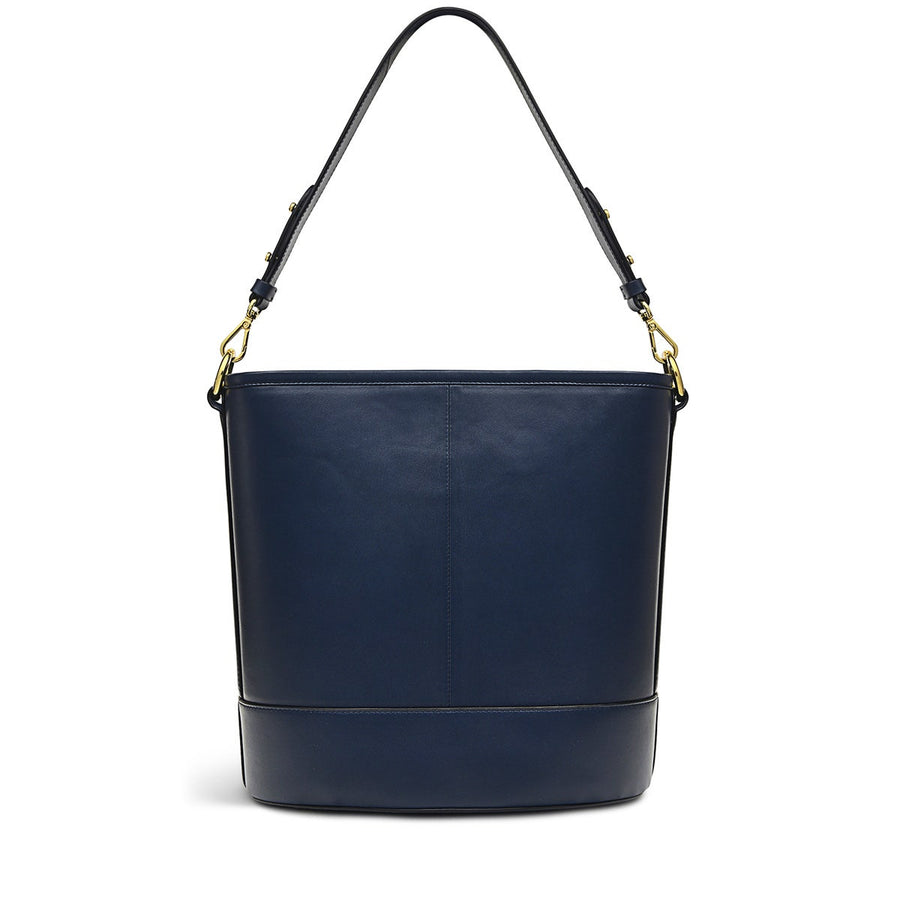 Montgomery Square Leather Medium Open Top Shoulder Bag in Ink - H9314401
