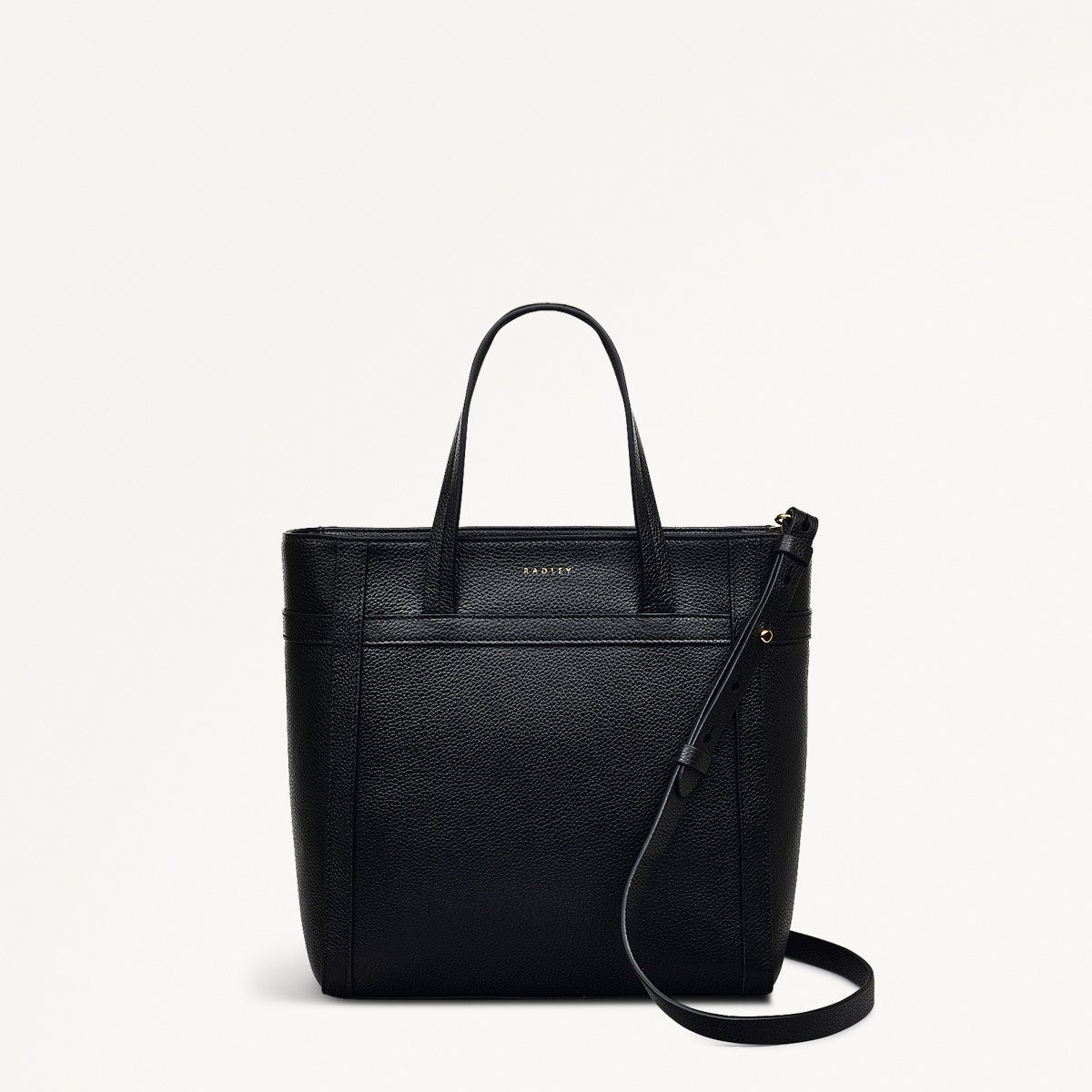 Derby Street Leather Small Ziptop Grab Bag in Black - 110947