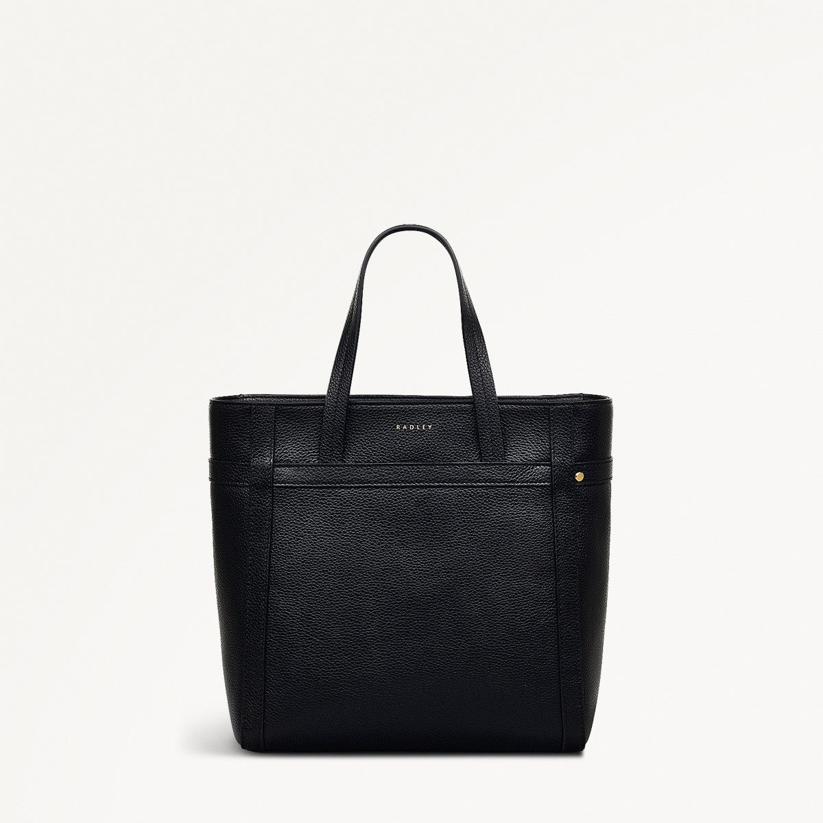 Derby Street Leather Small Ziptop Grab Bag in Black - 110947