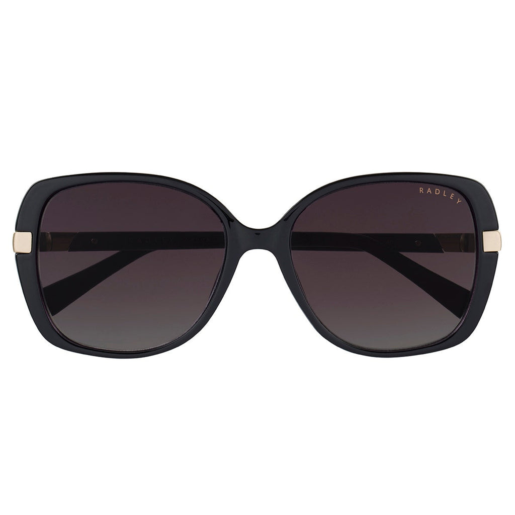 Morwenna Over Sized Metal Trim Sunglasses in Black - O4282001