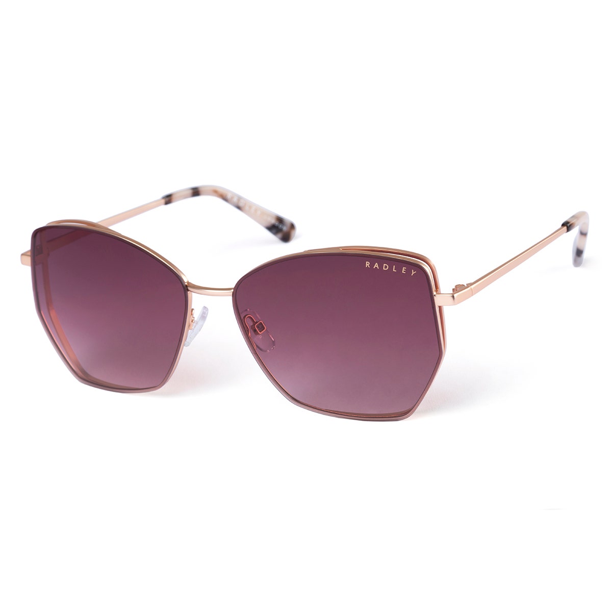Mayfair Oversized Butterfly Shape Sunglasses in Rose Gold - O7766967