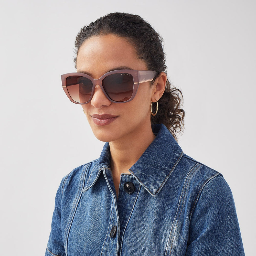 WESTWELL OVERSIZED SQUARE CAT EYE SUNGL PINK