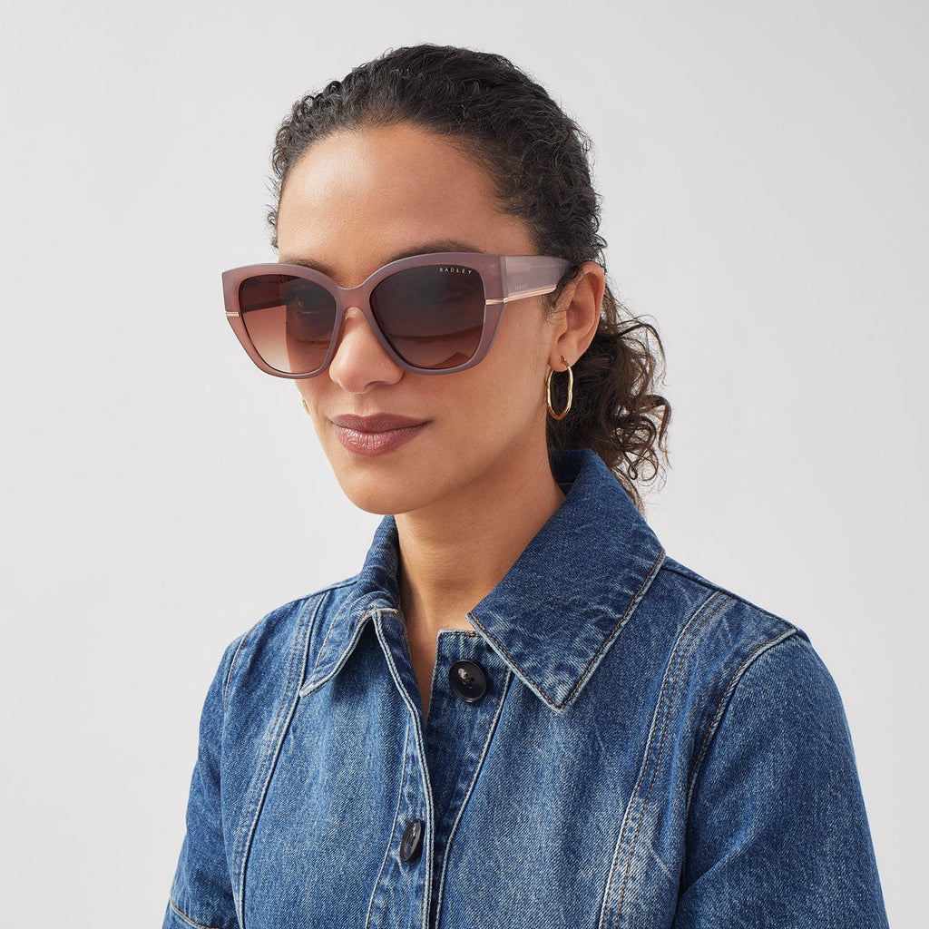 WESTWELL OVERSIZED SQUARE CAT EYE SUNGL PINK