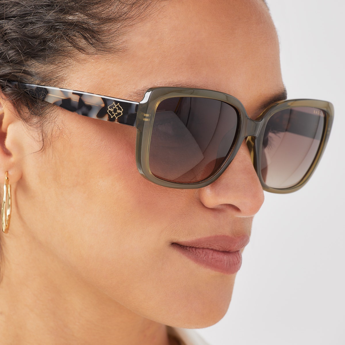 MARWOOD BIO-ACETATE SQUARE EYE SUNGLAS KHAKI