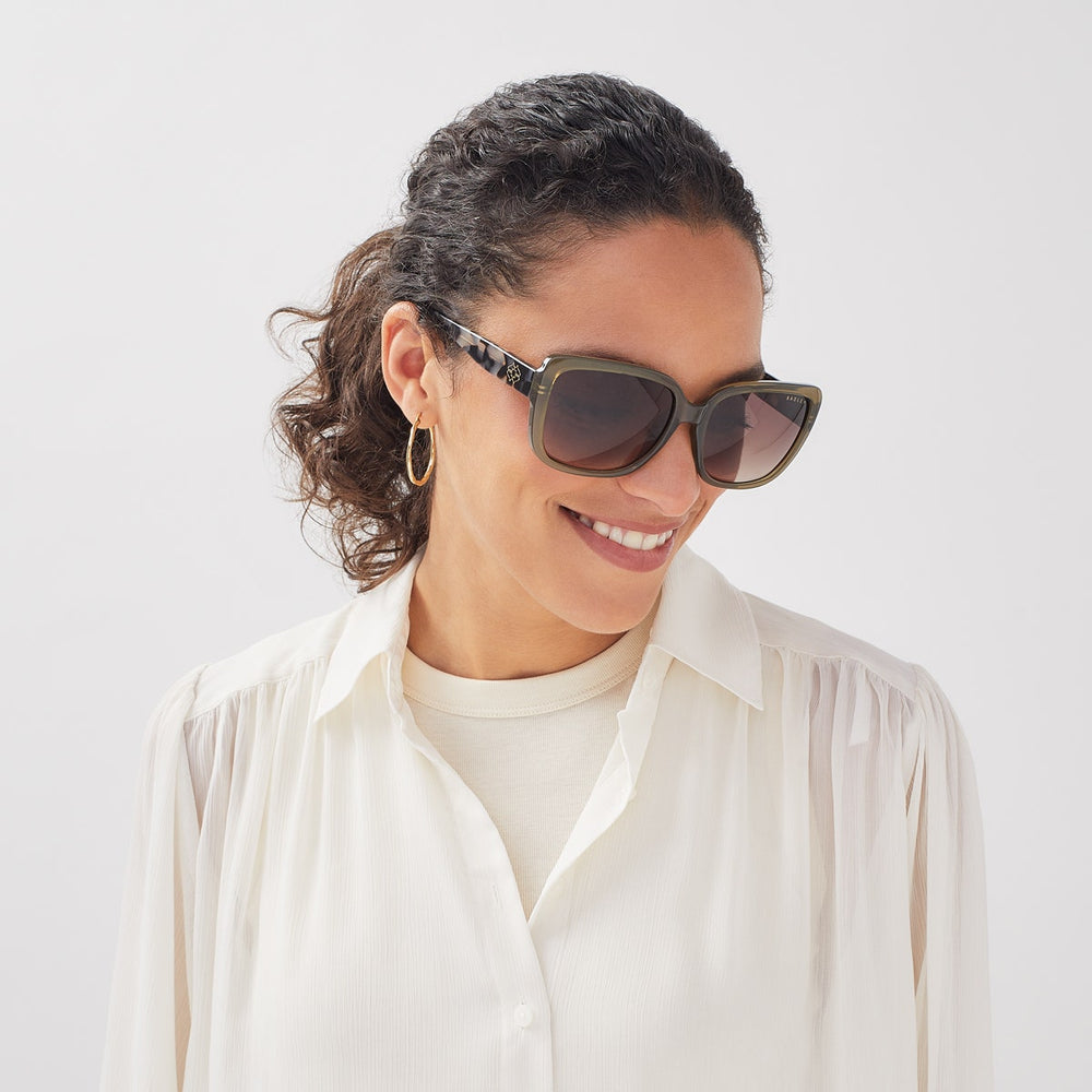 MARWOOD BIO-ACETATE SQUARE EYE SUNGLAS KHAKI