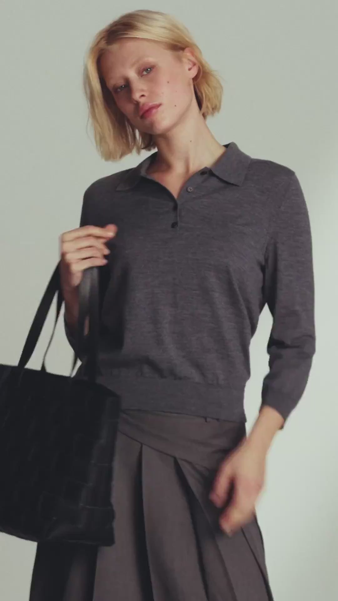 The Abbey Large Open Top Tote Black - 113091