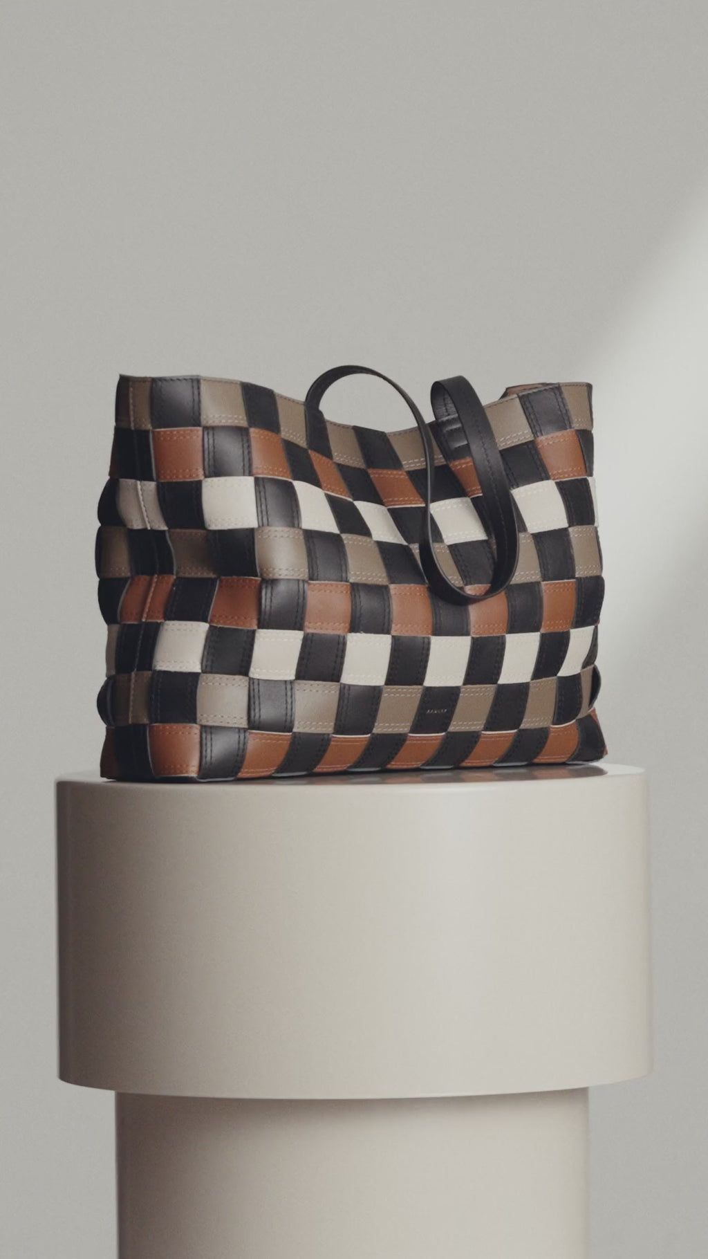 The Abbey - Patchwork Extra Large Open Top Tote Black - 113093