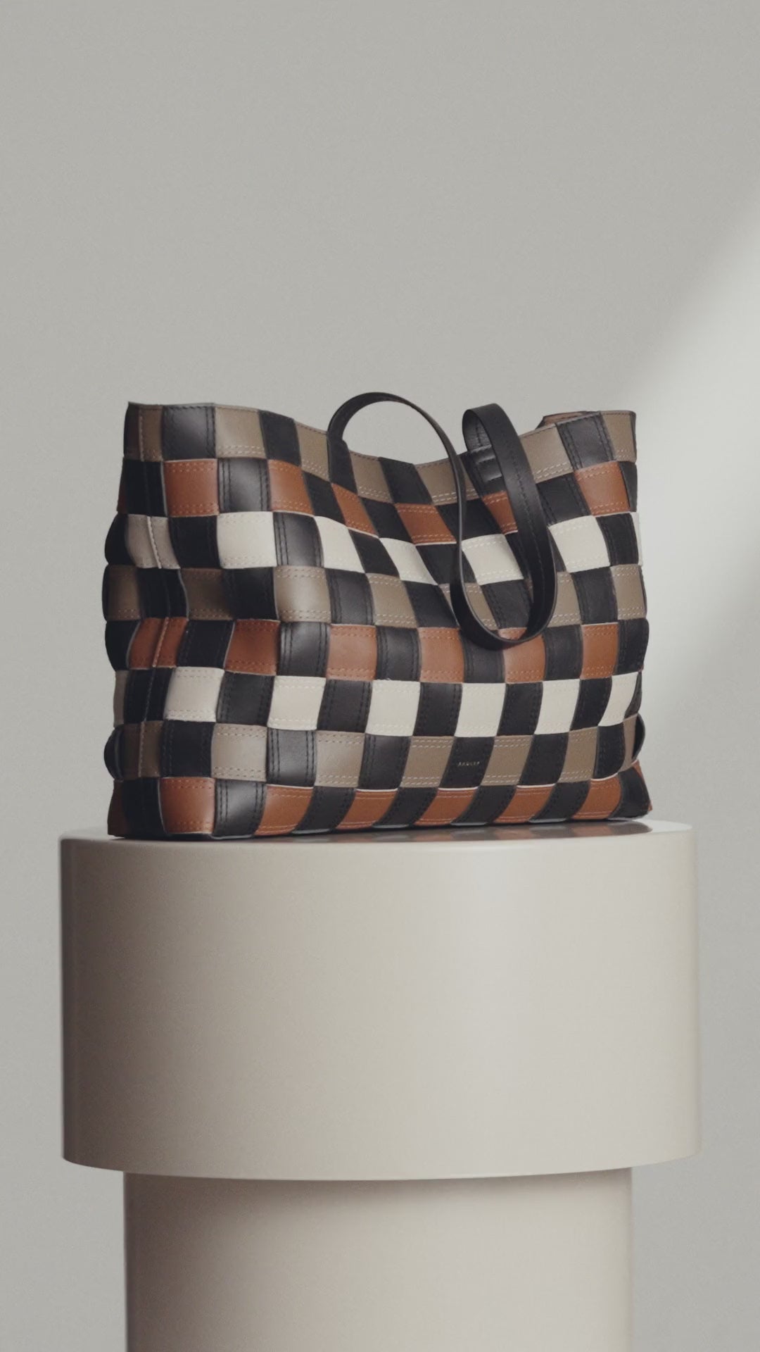 The Abbey - Patchwork Extra Large Open Top Tote Black - 113093