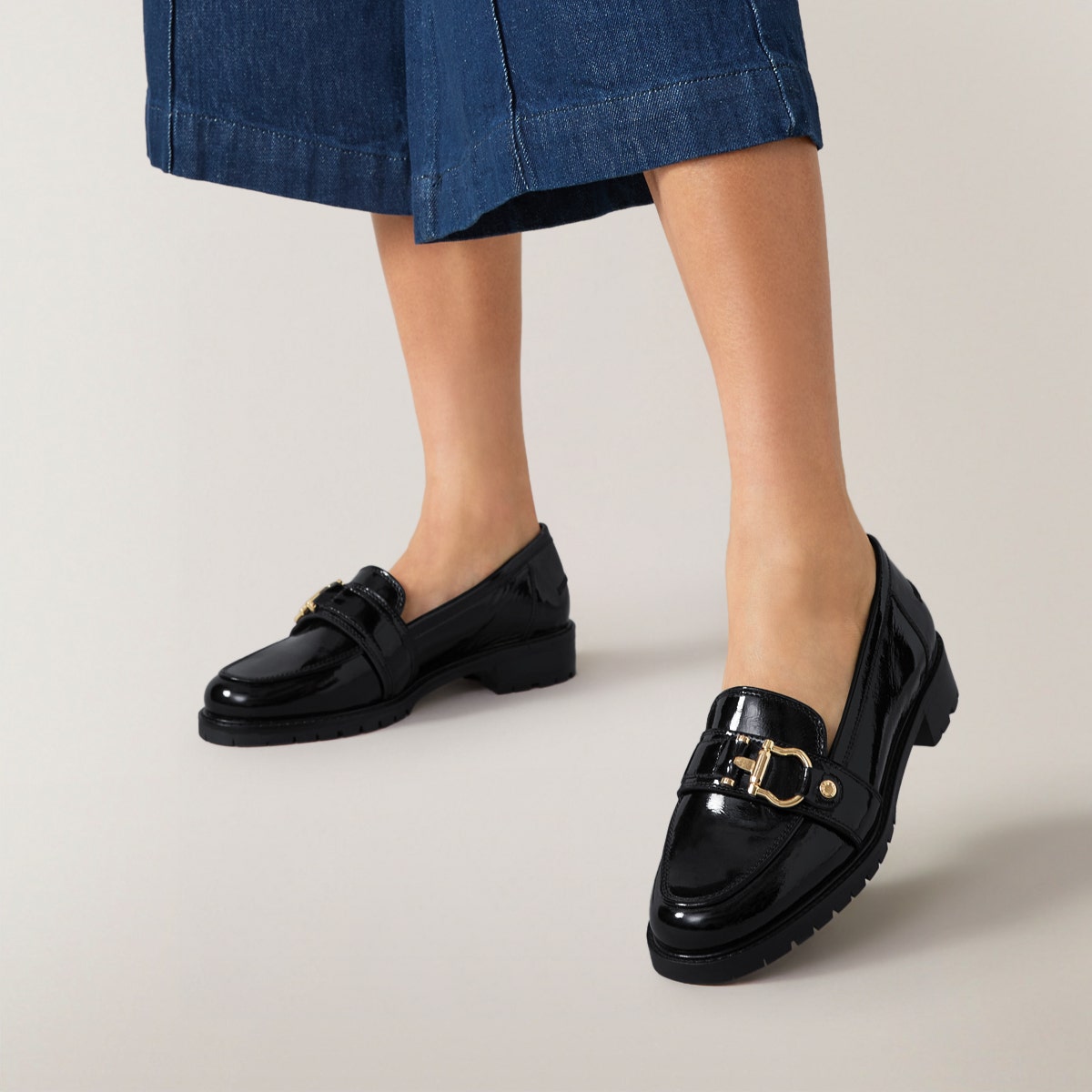 LINDEN ROW CHUNKY STIRRUP LOAFER BLACK