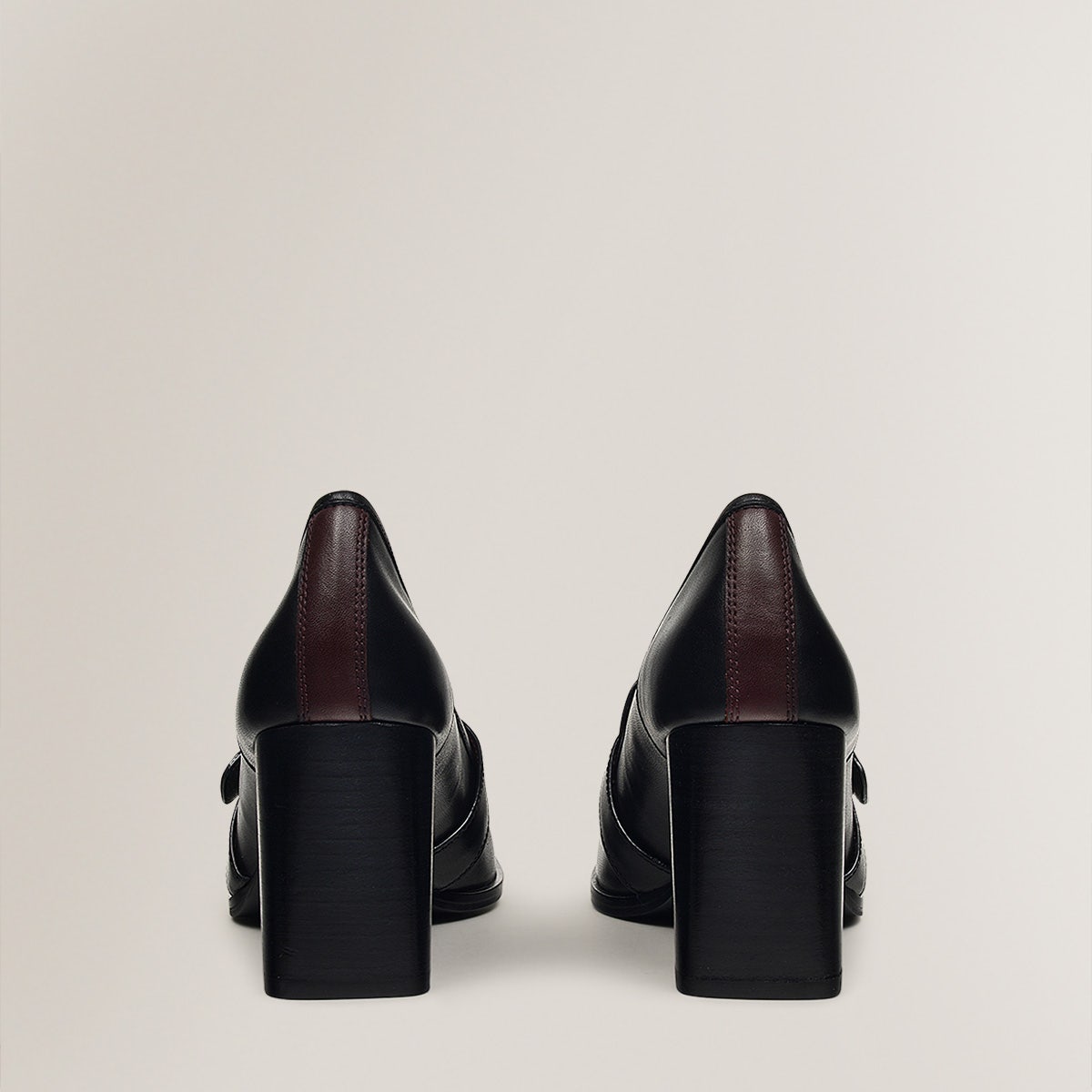 LINDEN MEWS HEELED STIRRUP LOAFER BLACK