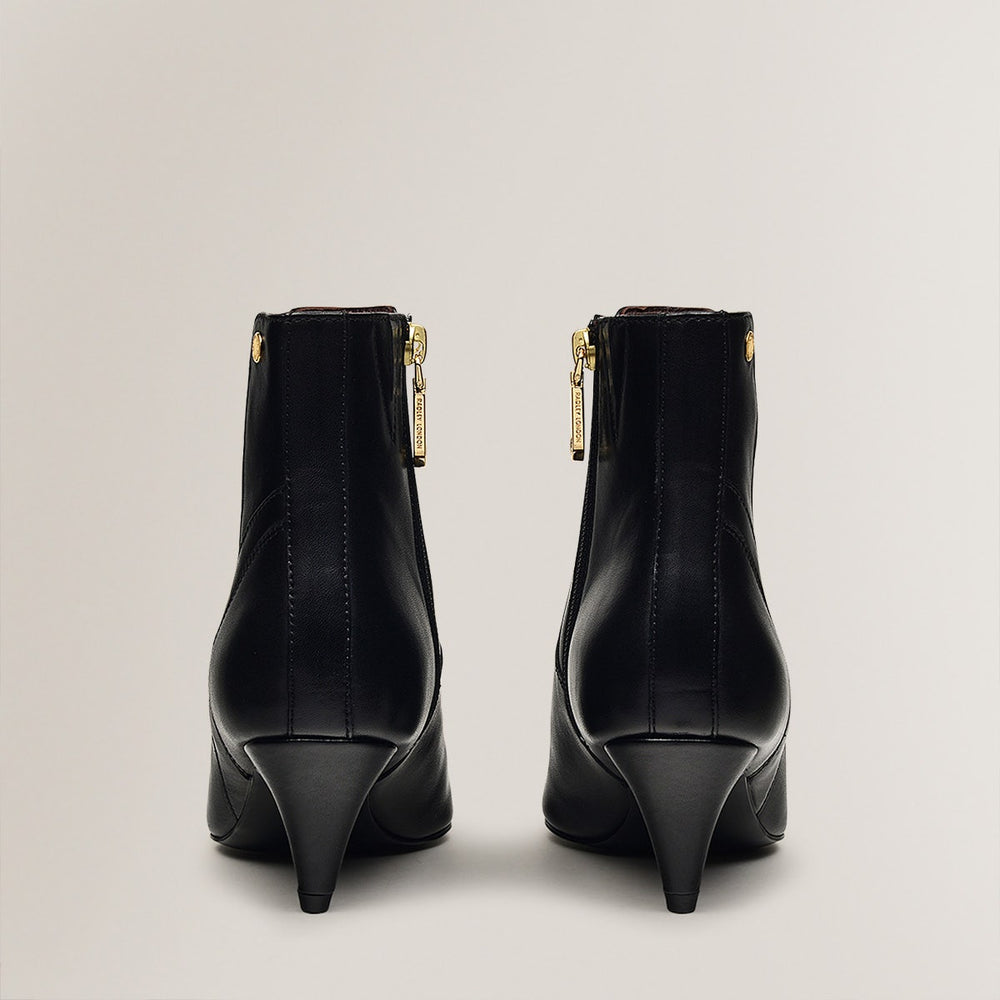 POINT STREET CONE HEELED BOOTIE BLACK