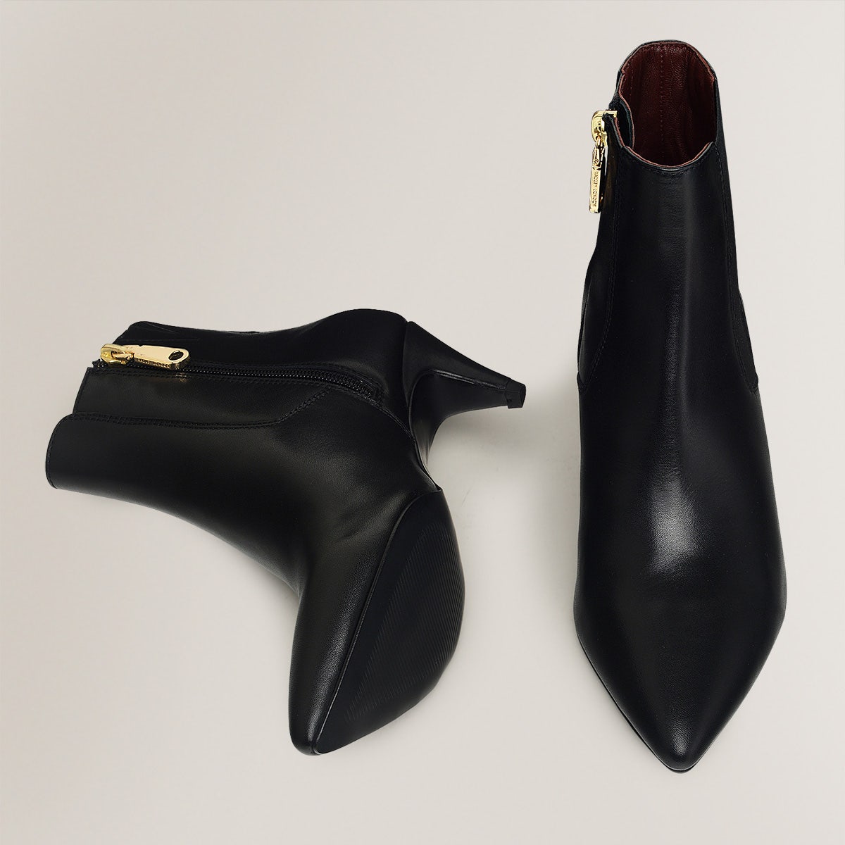 POINT STREET CONE HEELED BOOTIE BLACK