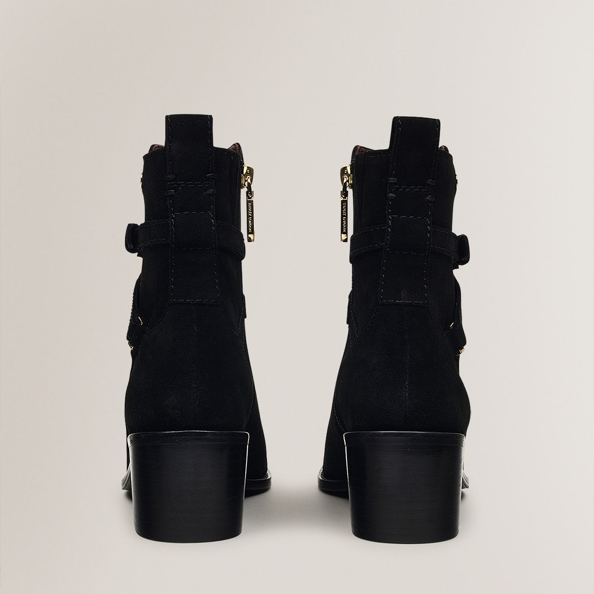 ACER WALK BUCKLE SUEDE JEANS BOOT BLACK