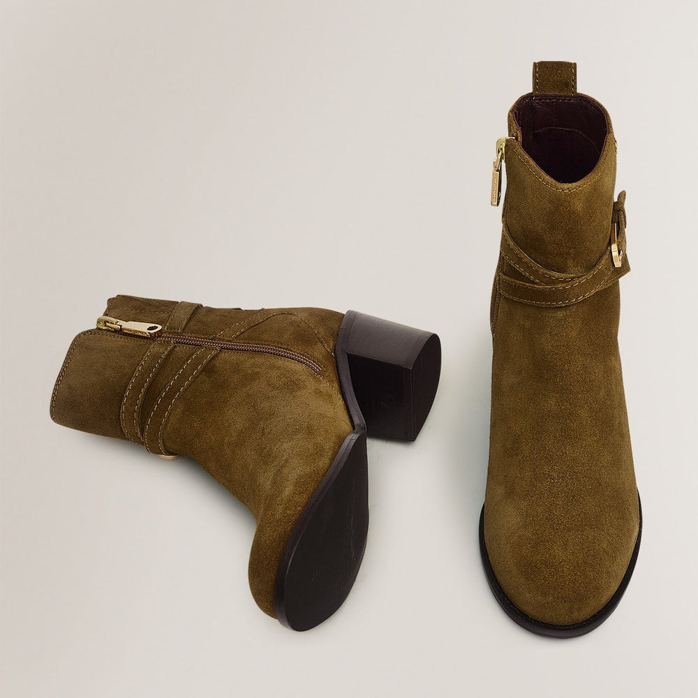 ACER WALK BUCKLE SUEDE JEANS BOOT SADDLE