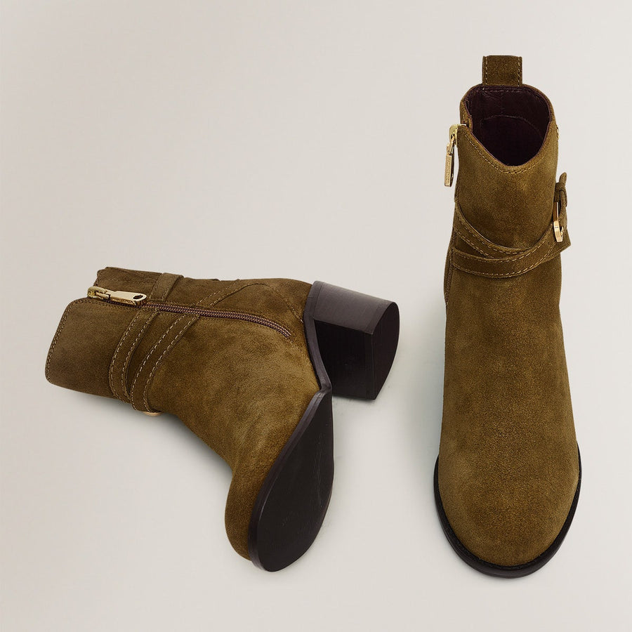 ACER WALK BUCKLE SUEDE JEANS BOOT SADDLE
