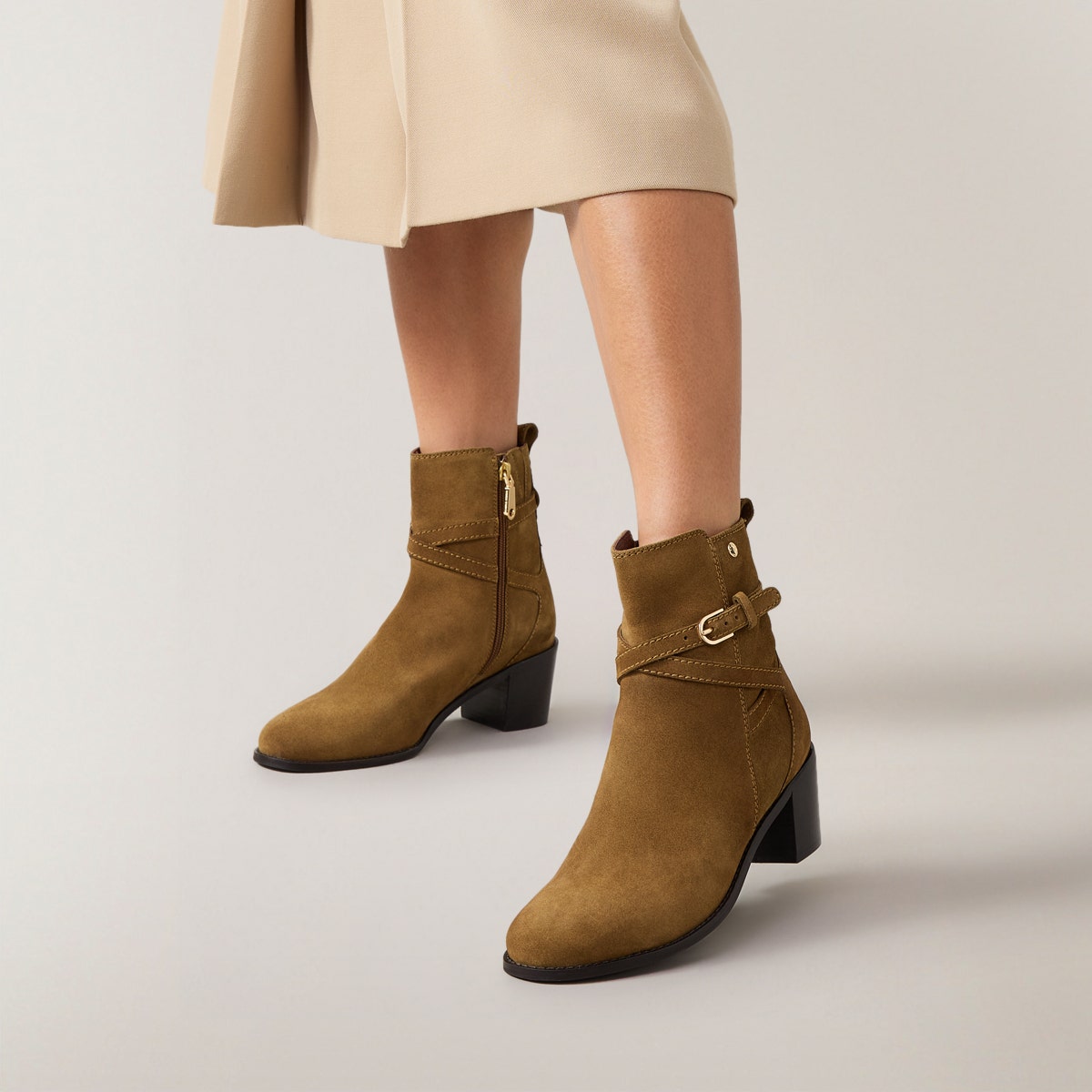 ACER WALK BUCKLE SUEDE JEANS BOOT SADDLE