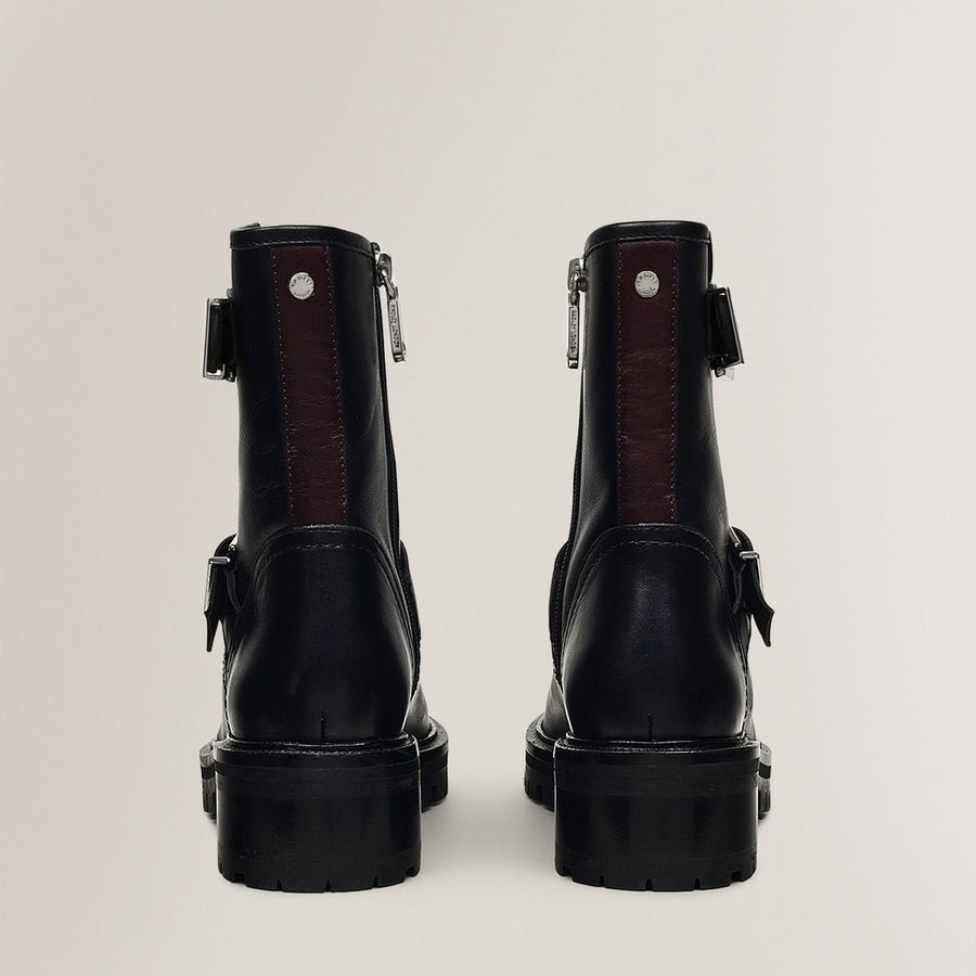 HEATH STREET BUCKLE BIKER BOOT BLACK