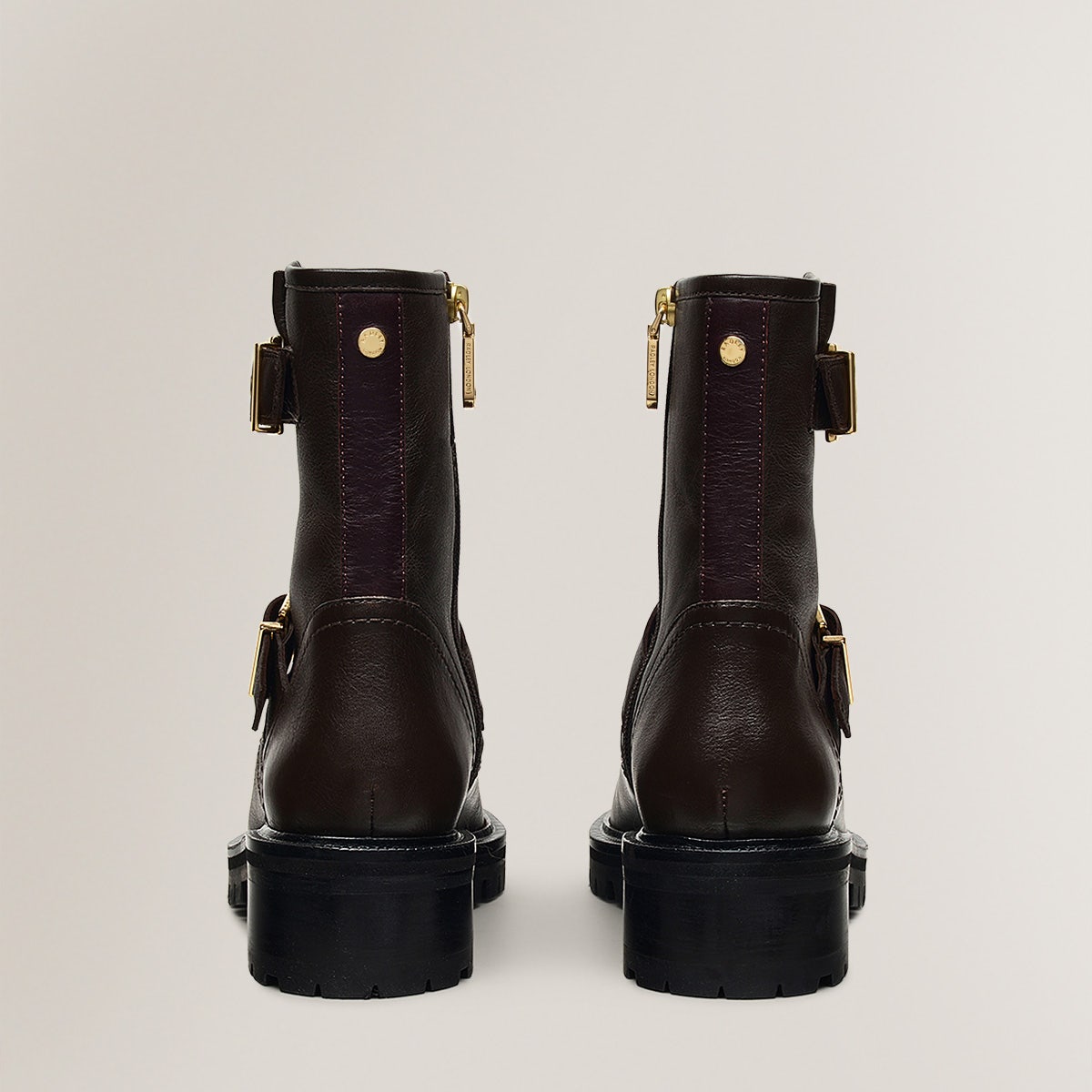 HEATH STREET BUCKLE BIKER BOOT WALNUT