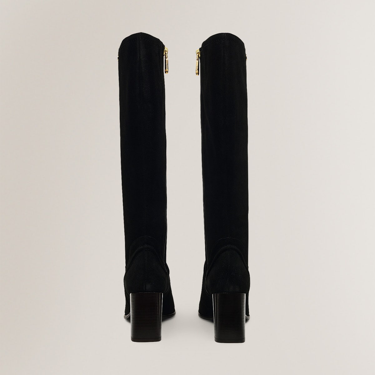 CARRIAGE DRIVE LONG HEELED BOOT BLACK