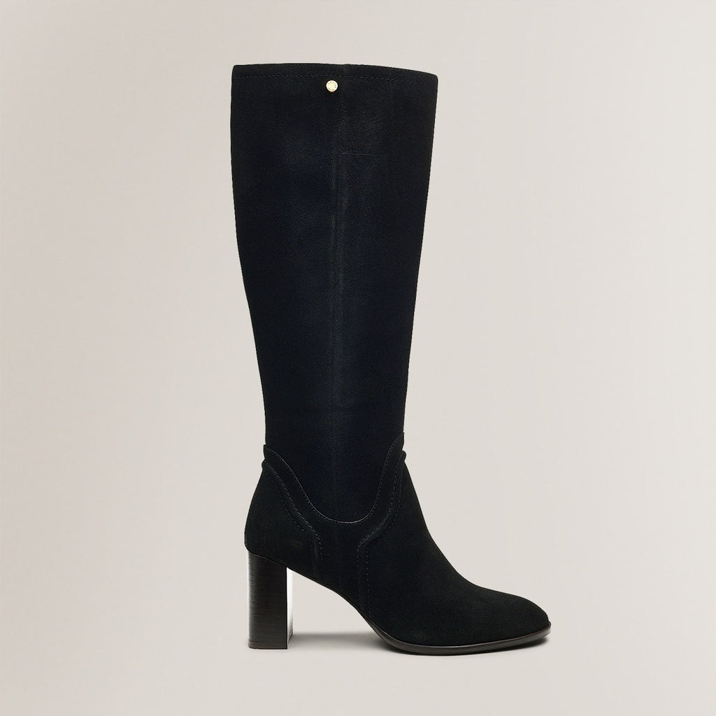 CARRIAGE DRIVE LONG HEELED BOOT BLACK