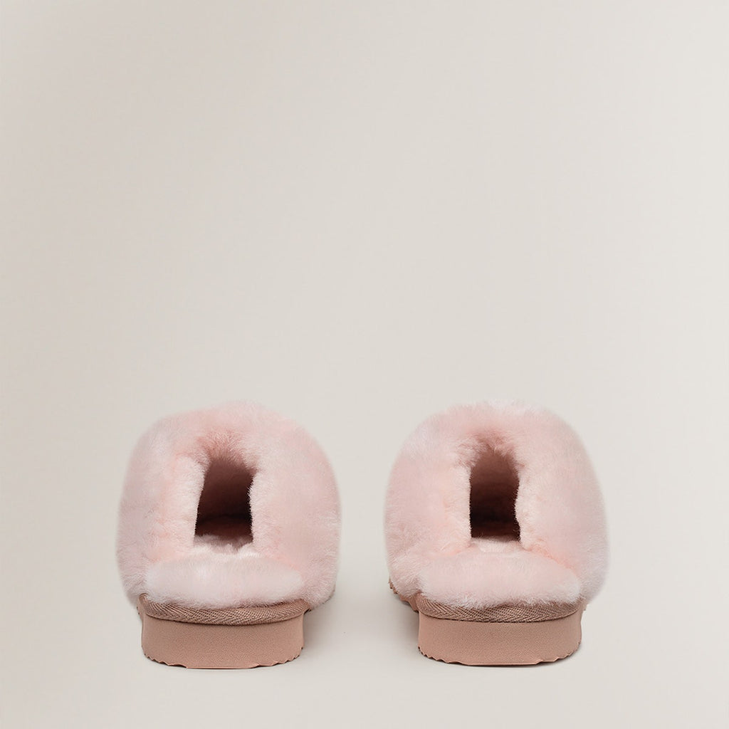 MAPLE LANE SHEARLING MULE SUGAR PINK