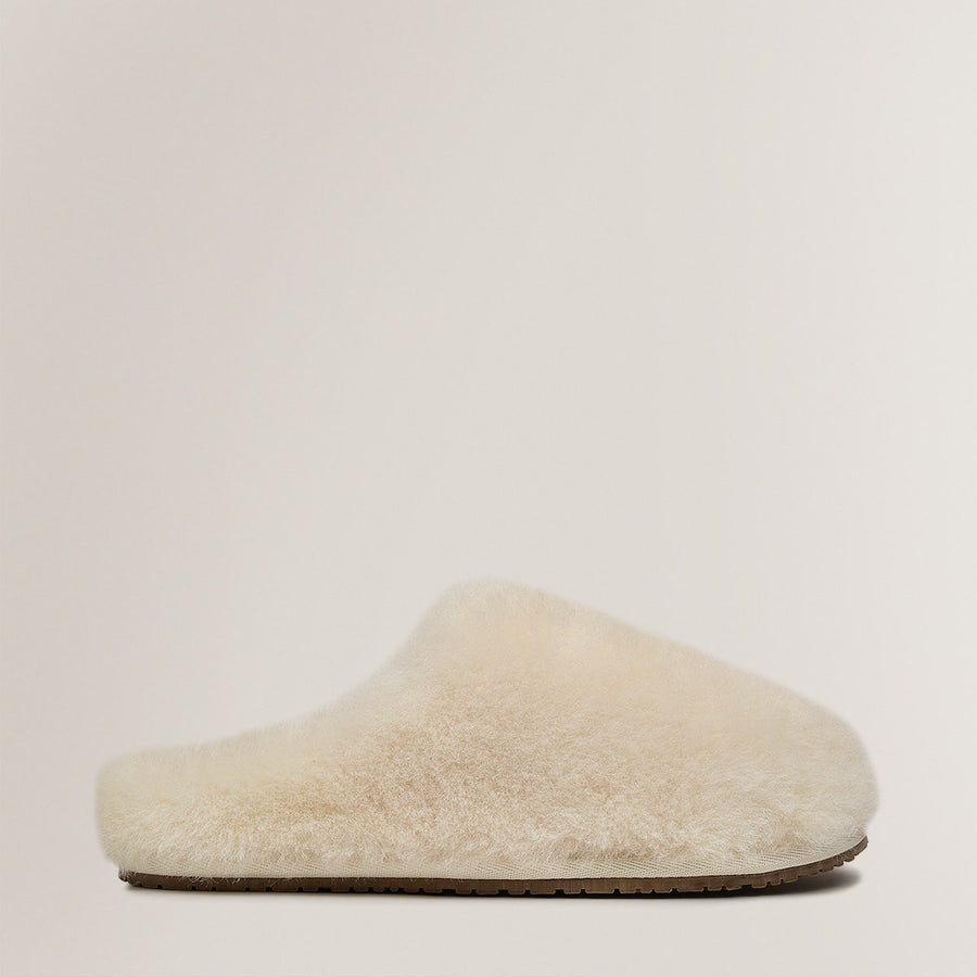 UK 3 / EUR 36 Luxe Shearling Mule in Cream  -  Q1727137A