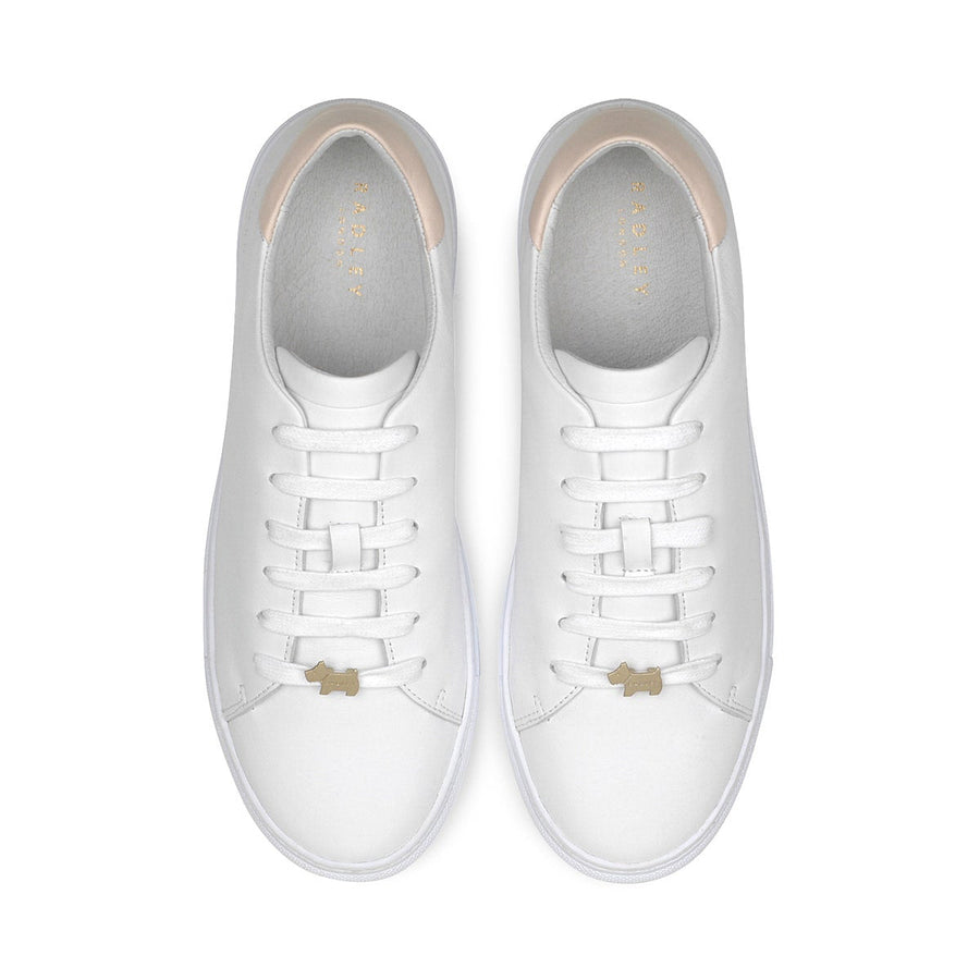 MALTON TIPPED BACK TRAINER WHITE