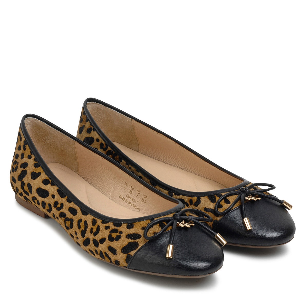 FLOWER BALLET PUMP PONY LEOPARD
