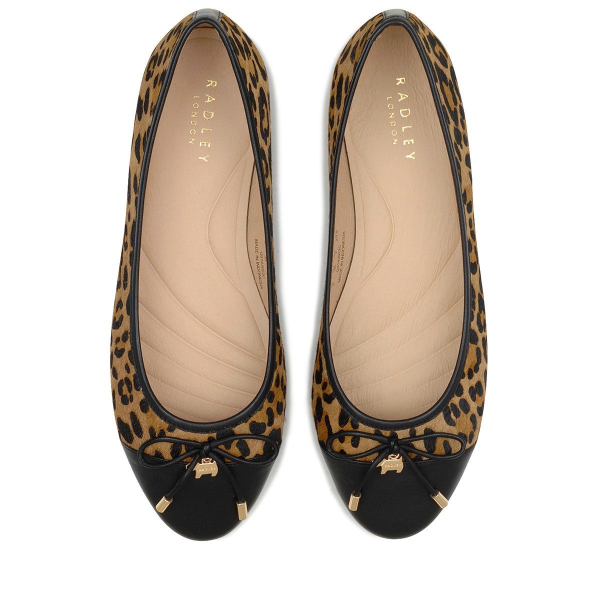 FLOWER BALLET PUMP PONY LEOPARD