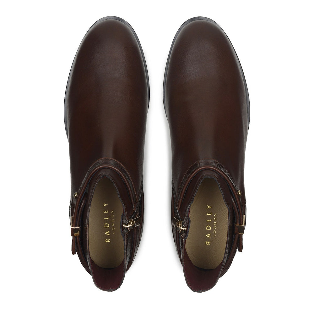AVONDALE ROAD CROC HEELED BOOT BROWN/CROC