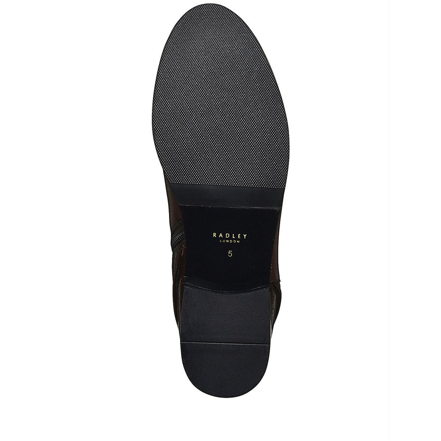 AVONDALE ROAD CROC HEELED BOOT BROWN/CROC
