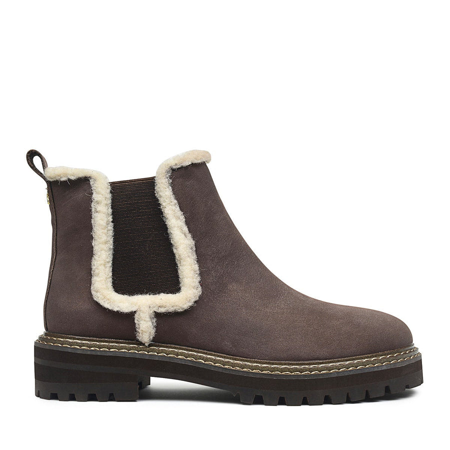 DUKES PLACE CHUNKY FAUX FUR CHELSEA BROWN