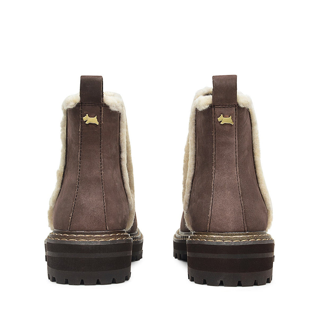 DUKES PLACE CHUNKY FAUX FUR CHELSEA BROWN