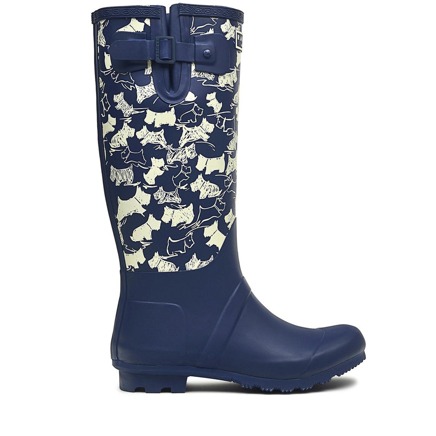 ALBA HIGH PRINTED WELLY LONG 2 NAVY