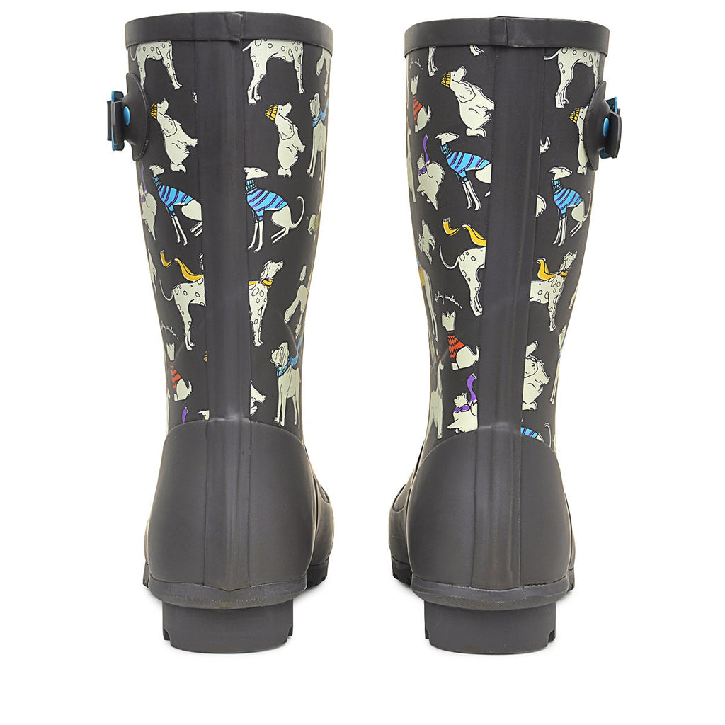ALBA MID PRINTED WELLY MID 1 DARK GREY