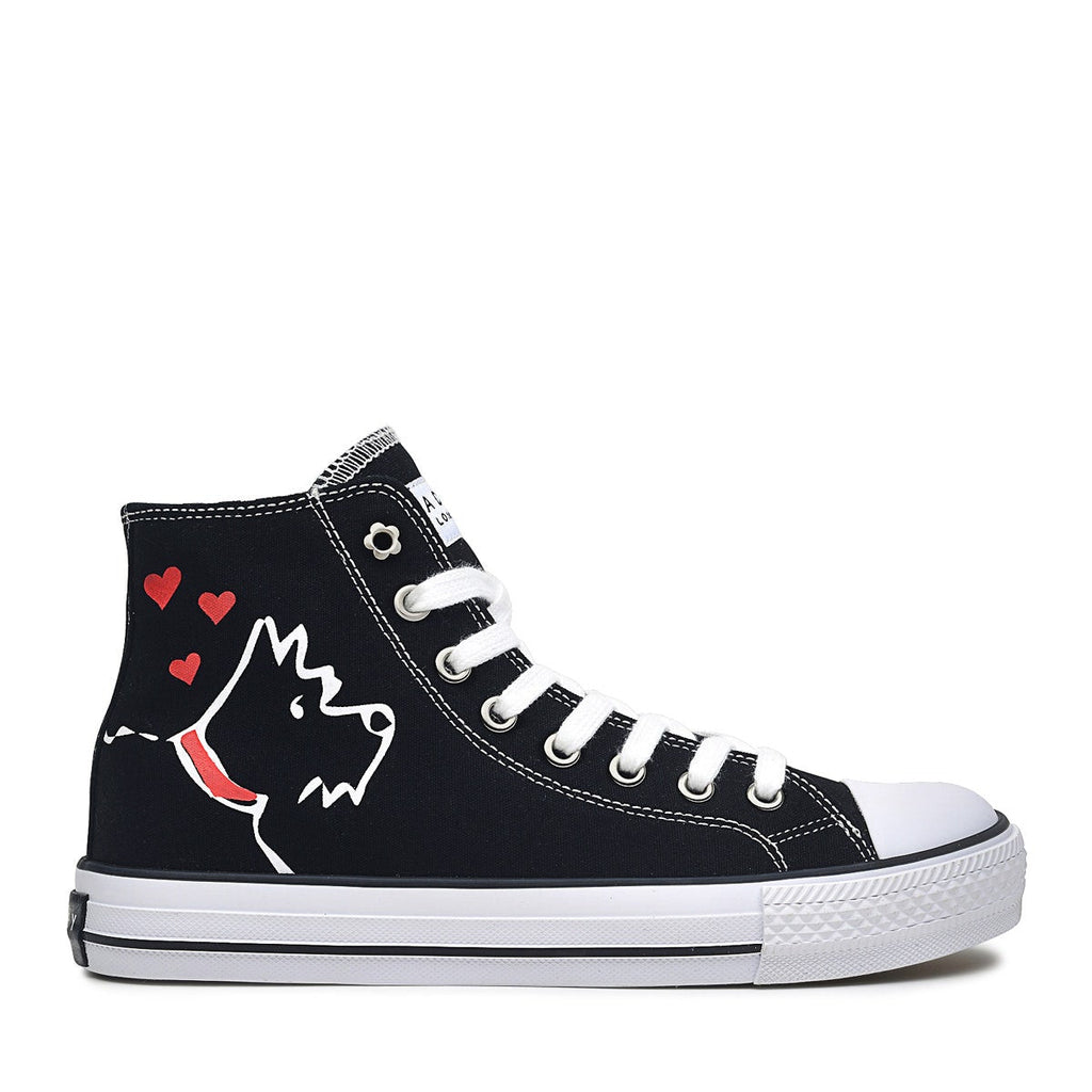 CANVAS HI HI TOP MULTI HEART RADLEY BLACK