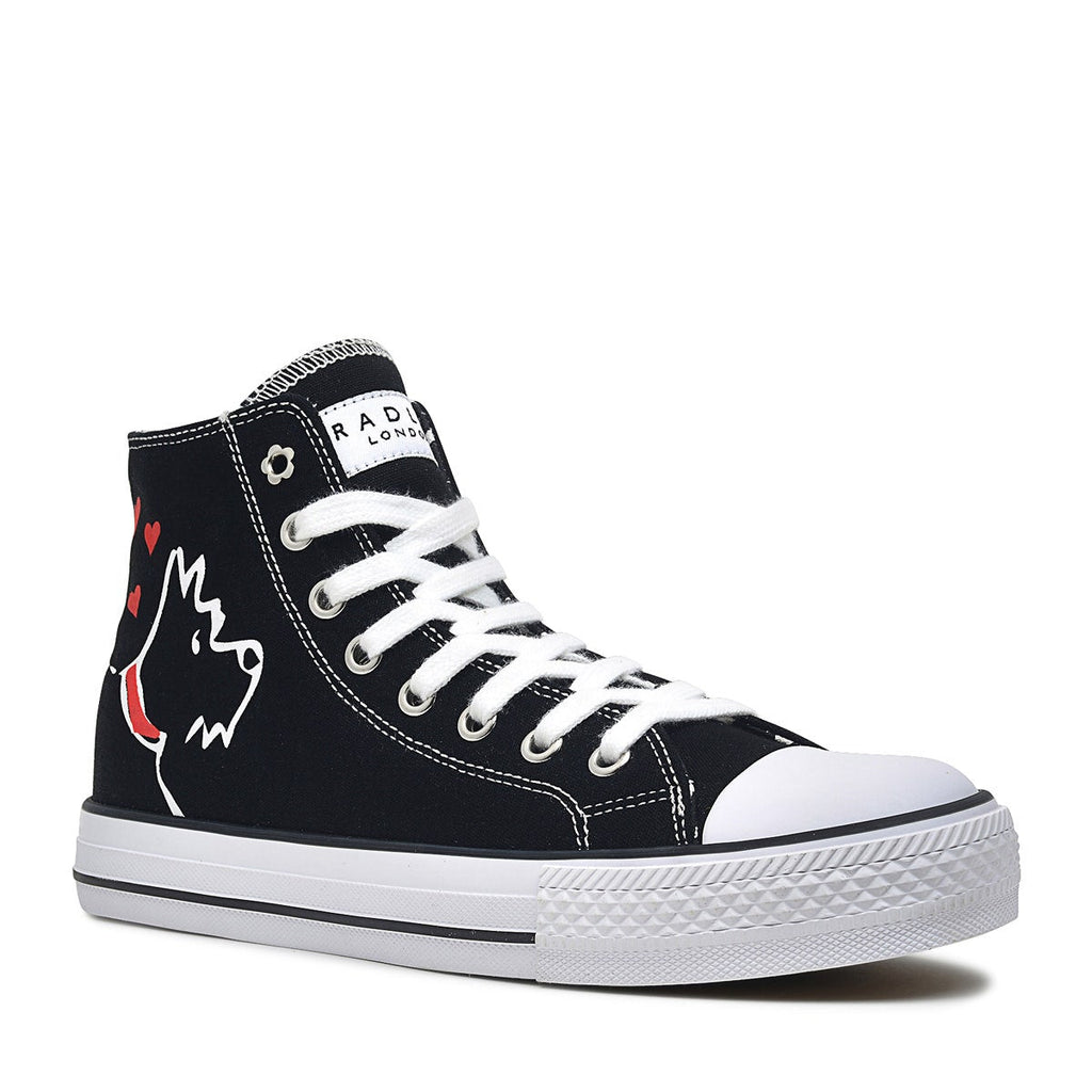 CANVAS HI HI TOP MULTI HEART RADLEY BLACK