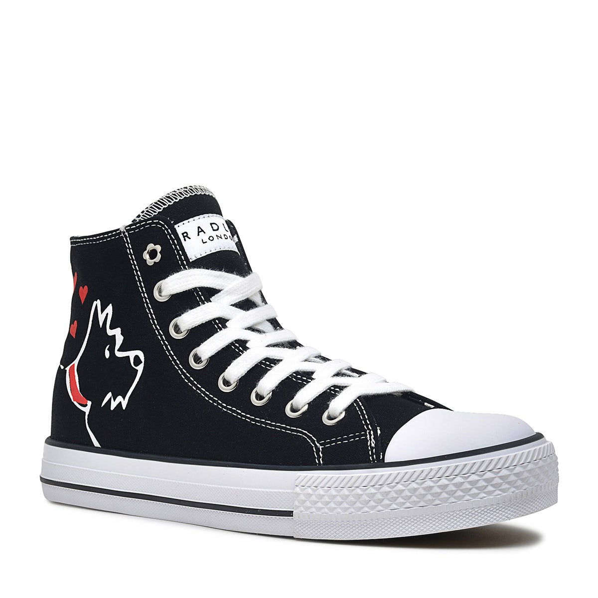 CANVAS HI HI TOP MULTI HEART RADLEY BLACK