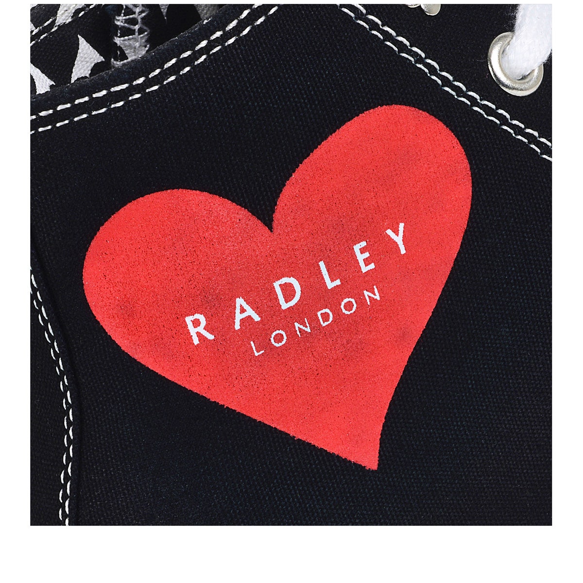 CANVAS HI HI TOP MULTI HEART RADLEY BLACK