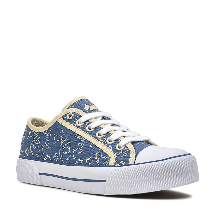 HATTON LOW SCRATCHY DOG PRINT VINTAGE BLUE
