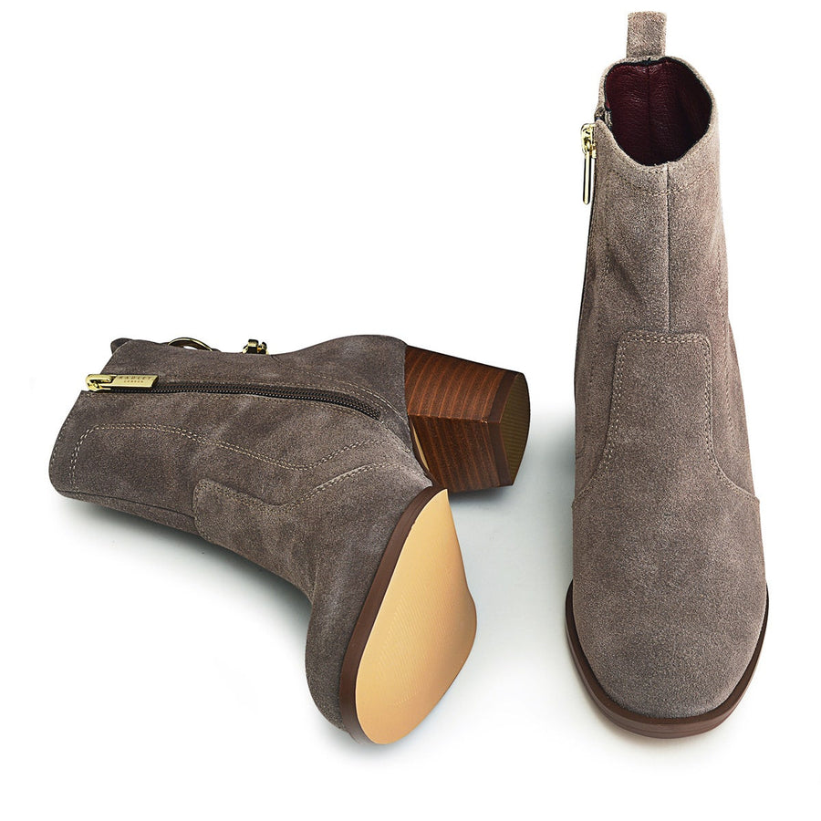 New Row UK 3 / EUR 36 Leather Jeans Boot in Taupe  -  Q6948251A