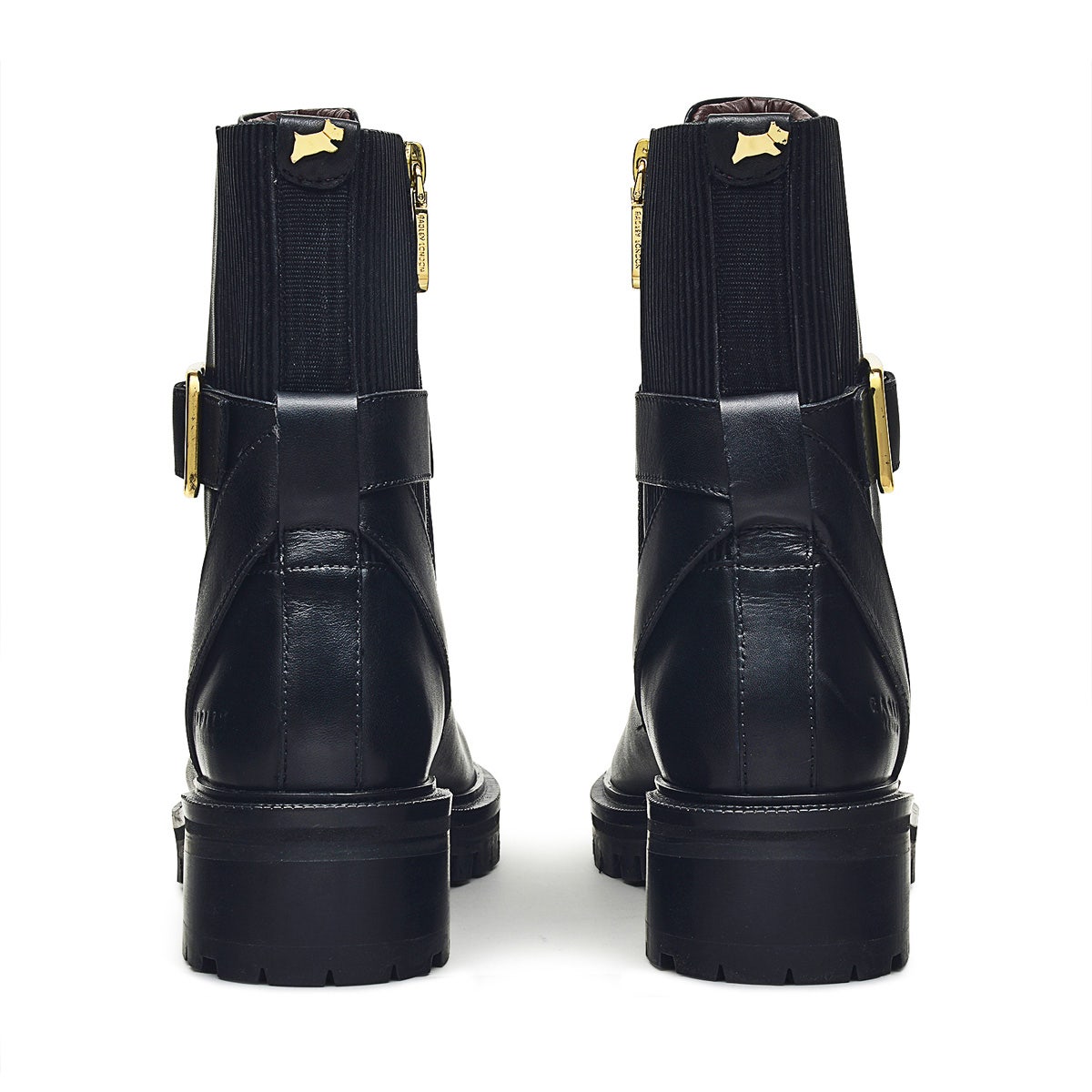 Guards Parade UK 3 / EUR 36 Leather Chunky Military Boot in Black  -  Q7153001A
